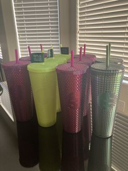 Starbucks Cups - Berry Berry, Halloween Glow In The Dark, and Gold Grid