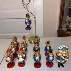 12 Mice Mouse Nutcrackers & 1 leader Christmas Ornaments Lustre Hallmark?