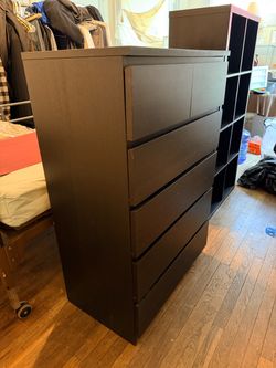 Black Brown 6-Drawer Dresser IKEA