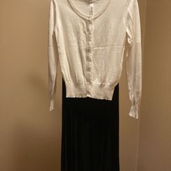 Kids Size 10 Velvet Skirt/10-12 Sweater 