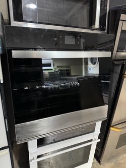 Wp 24” electric Built-In Wall Oven Black Glass Stainless Steel