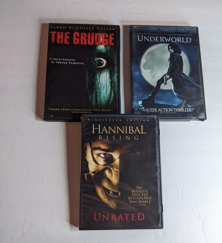 Group Lot Of Three The Grudge Hannibal Rising Underworld DVD Movies Info Below Is