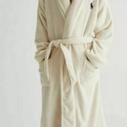 Polo Bath Robe Size S/M Cream Color 