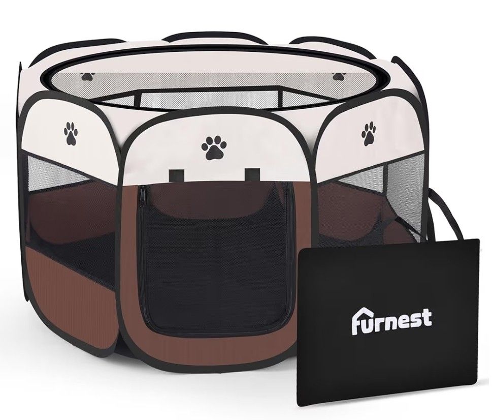 FURNEST Pop-Up Dog Playpen