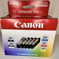 Canon Genuine Ink 280XL / 281 Value Pack - Brand New, Sealed