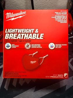 Milwaukee 2-Layer Red Face Mask