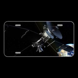 License Plate Novelty Car Front Satellite Moon Earth Planet Universe