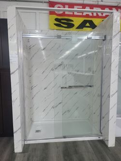 Shower Base And Glass Doors