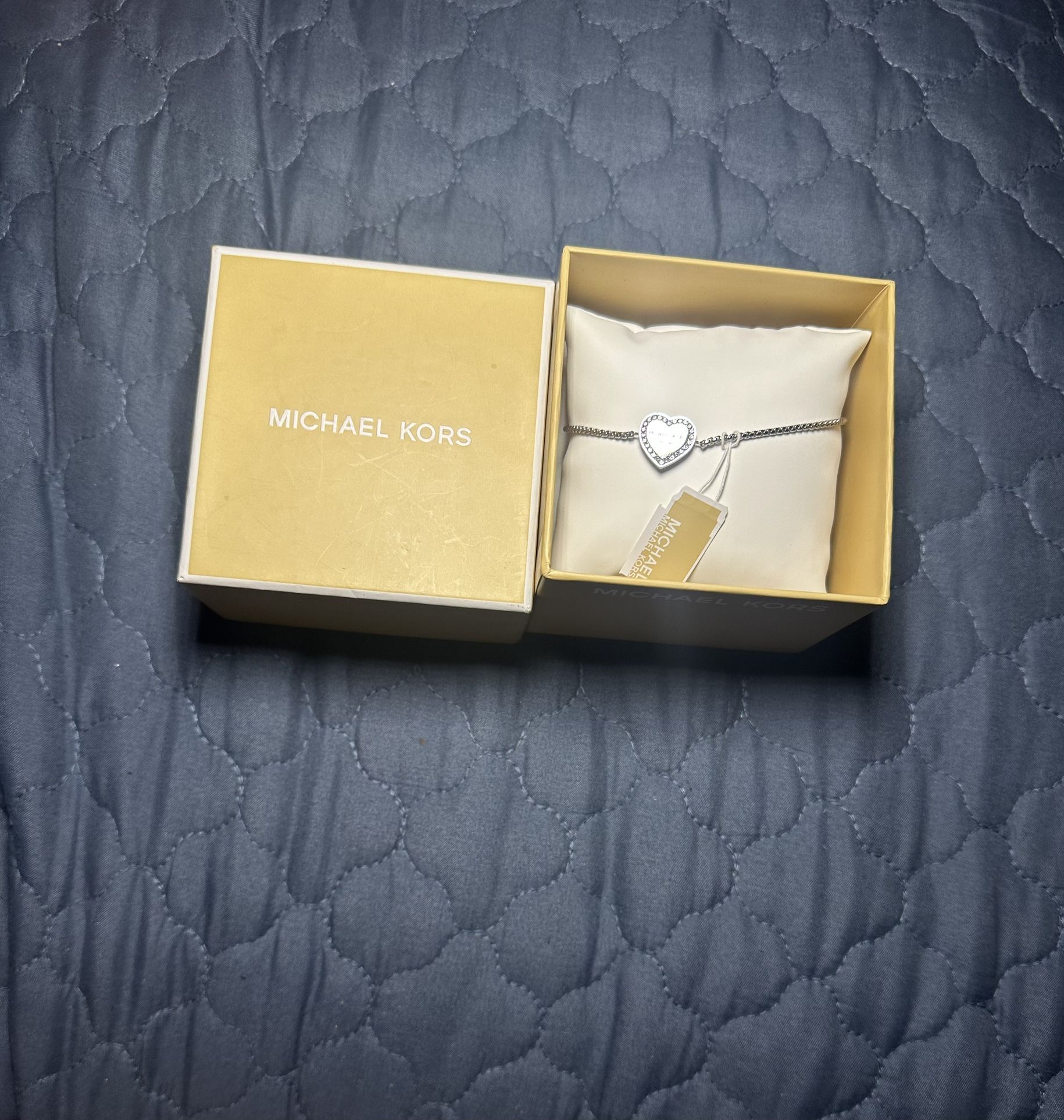 Michael Kors Heart Silver Chain Brand New Originally $68