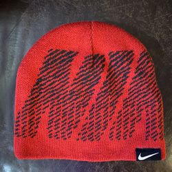 NIKE Youth Red With Black Beanie
