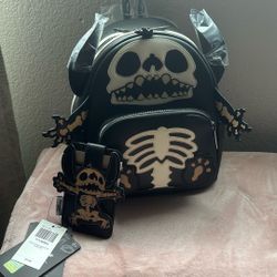 Glow Electrocuted Stitch Loungefly And Wallet (RARE) 