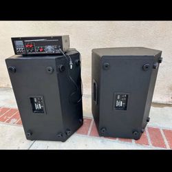 Amplifier Speakers With Cables 