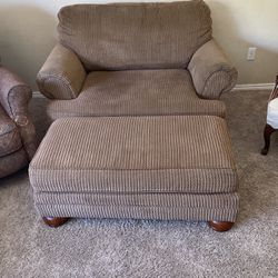 Chair and 1/2 with Ottoman
