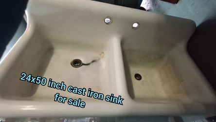 Vintage Cast Iron Sink 50X24 INCHES 