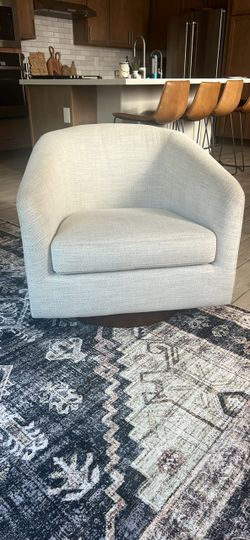 Modern swivel barrel chair