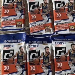 (6) Donruss Basketball Cello / Fat Pack