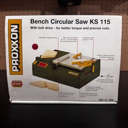 Proxxon KS 115 Mini Bench Circular Saw 37006 New in Box Table Saw