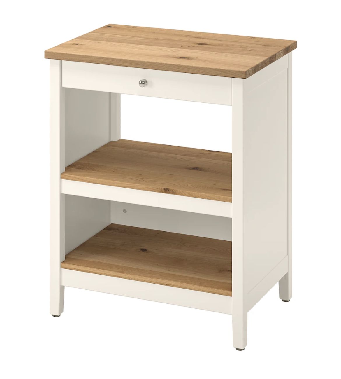 IKEA TORNVIKEN Kitchen island, off-white/oak