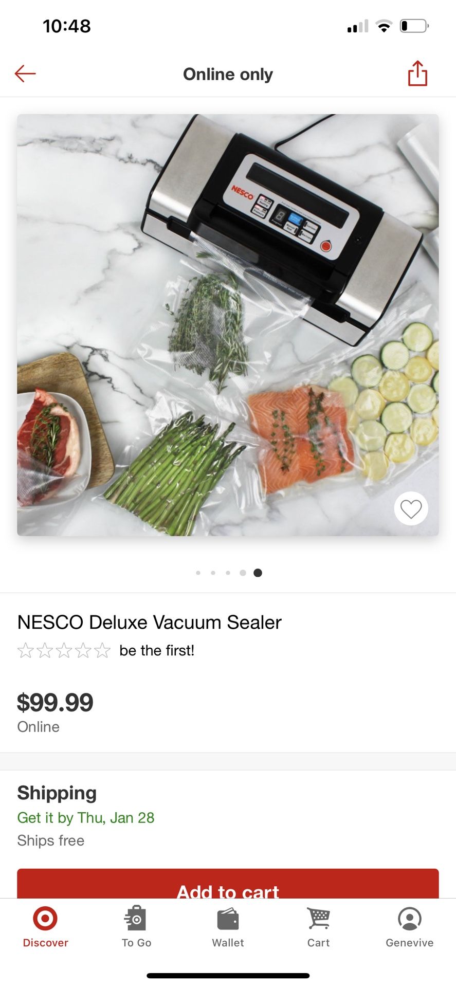 Nesco Vacumn Sealer Brand New for Sale in Fairview Heights, IL - OfferUp