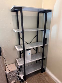 5 tier ladder shelf bookcase