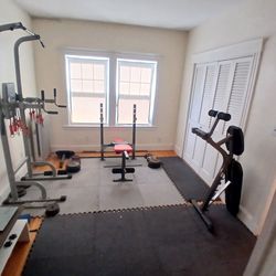Home Gym Equipment for Sale - Weights Benches Dumbbells + Statioanry Bike