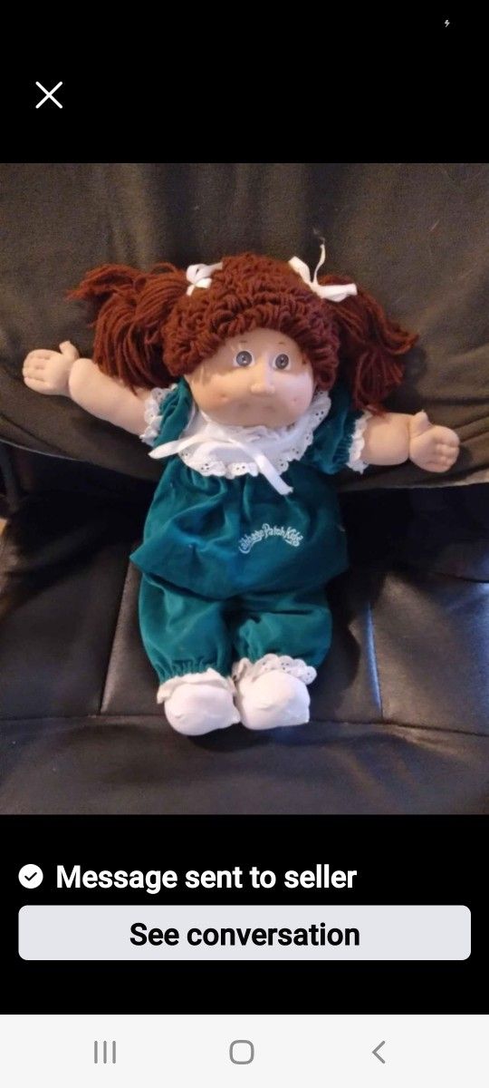 Cabbage Patch Doll 18" Ready For Xmas Just Hand Made Her A Complete Outfit  