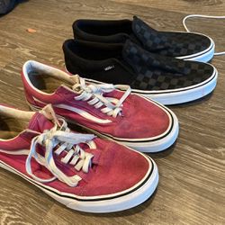 Two Pairs Of Vans. Can Be Bought Separately 