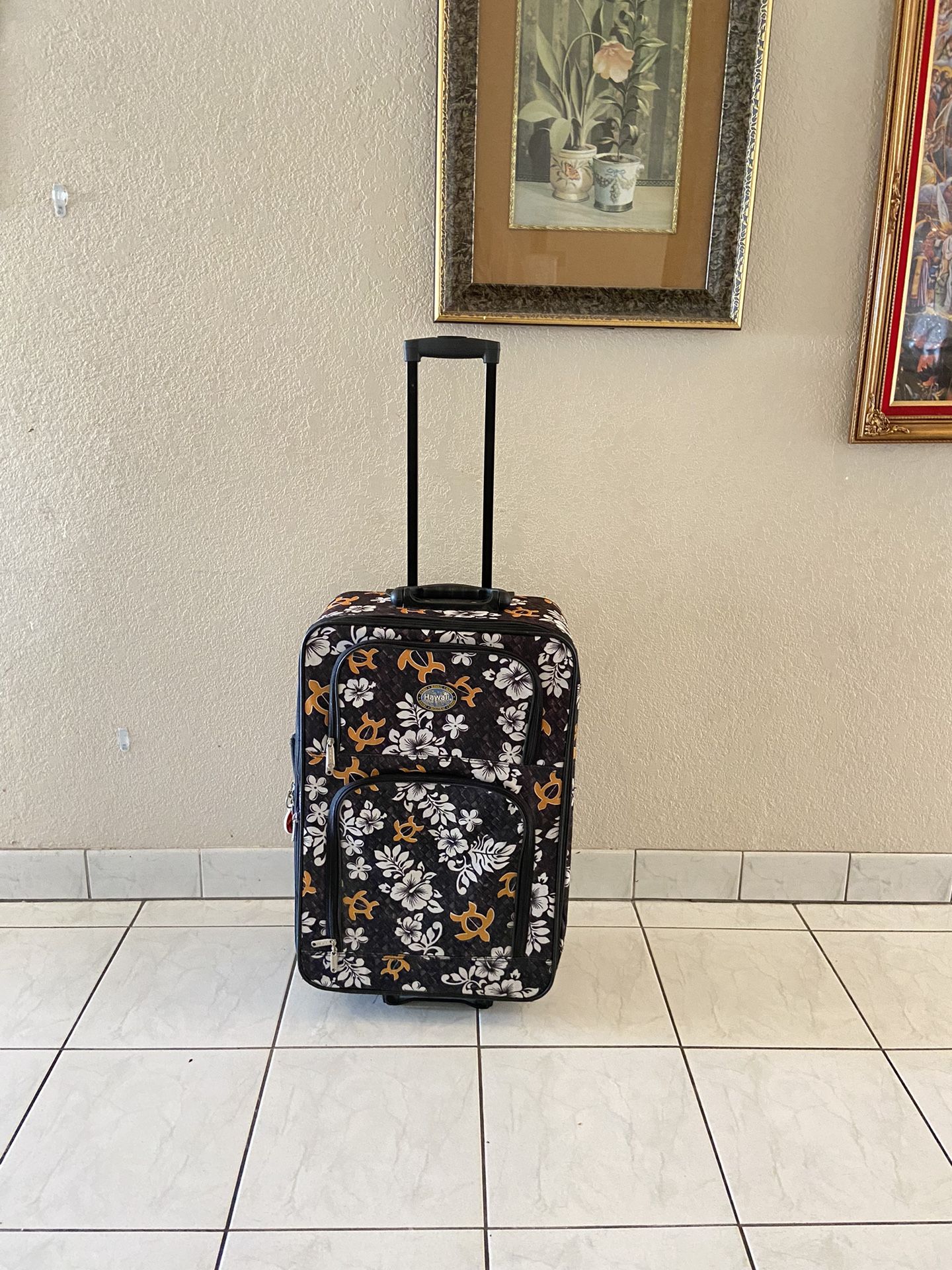 Traveling you will need a suitcase roller bag. This is the Hawaii spirit brand has multiple zippers pouches 16 x 24 roughly with about 10 inch depth.