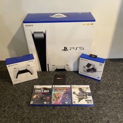 Sony PlayStation 5 PS5 Console Disc Version 3Games + Controller Bundle