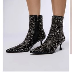 Azalea Wang Ankle Boots Stud Embelishments