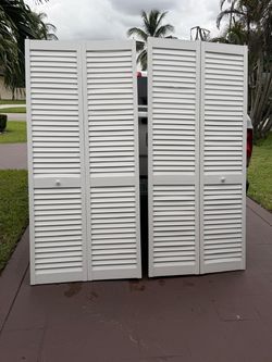 (1) 36โ x 79โ 2โ Slats, PVC Plantation Louver Bifold Closet Doors, White