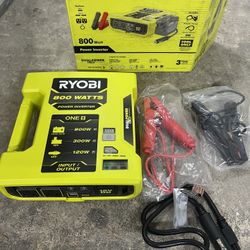 RYOBI ONE+ 18V 800-Watt Max 12V Automotive Power Inverter with Dual USB Ports