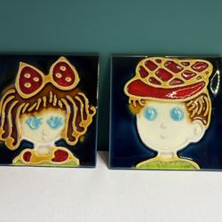 Vintage Handmade Ceramic Wall Tiles