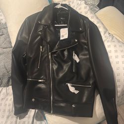 Leather Jacket Men Size Large 