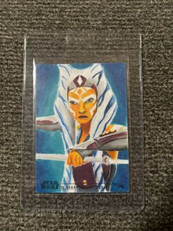 2020 Topps WOSW Ahsoka Tano 1/1 Sketch By Clara Bujtor