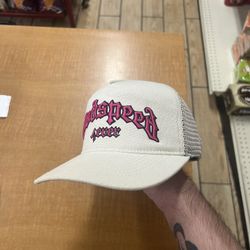 GODSPEED FOREVER TRUCKER HAT (WHITE/ PINK FUCHSIA)