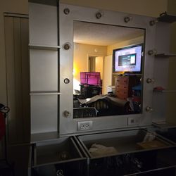 Custom made vanity with chair