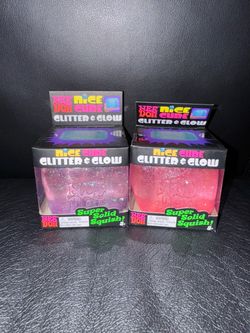Needoh nice cube glitter & glow squishy toys