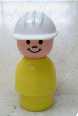 Vintage Fisher Price Little People Construction Worker