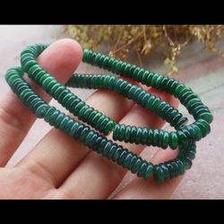 Certificate Jadeite Jade Green bead Green bangle bracelet 6inches to 6.25 inches