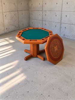 Octagonal Wood Poker Table