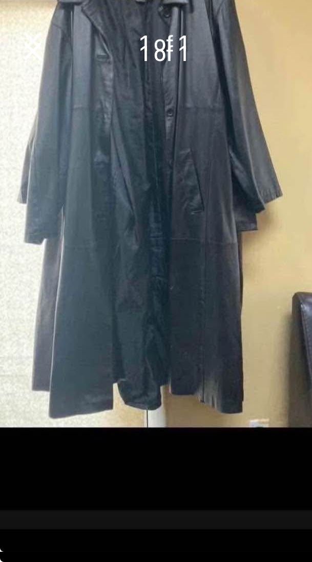 Women brown leather jacket size 3X
