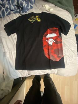 Red and black Bape shirt