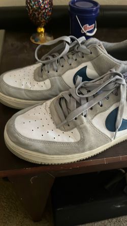 Nike High-Top Sneakers White Blue Gray