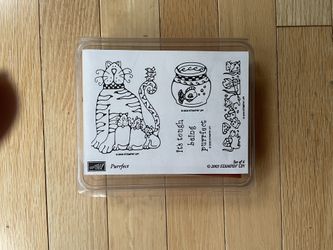 Stampin Up Purrfect Wood Unmounted Rubber Stamps 2003