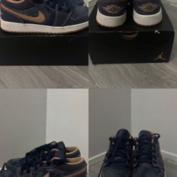 Denim Jordan 1’s 
