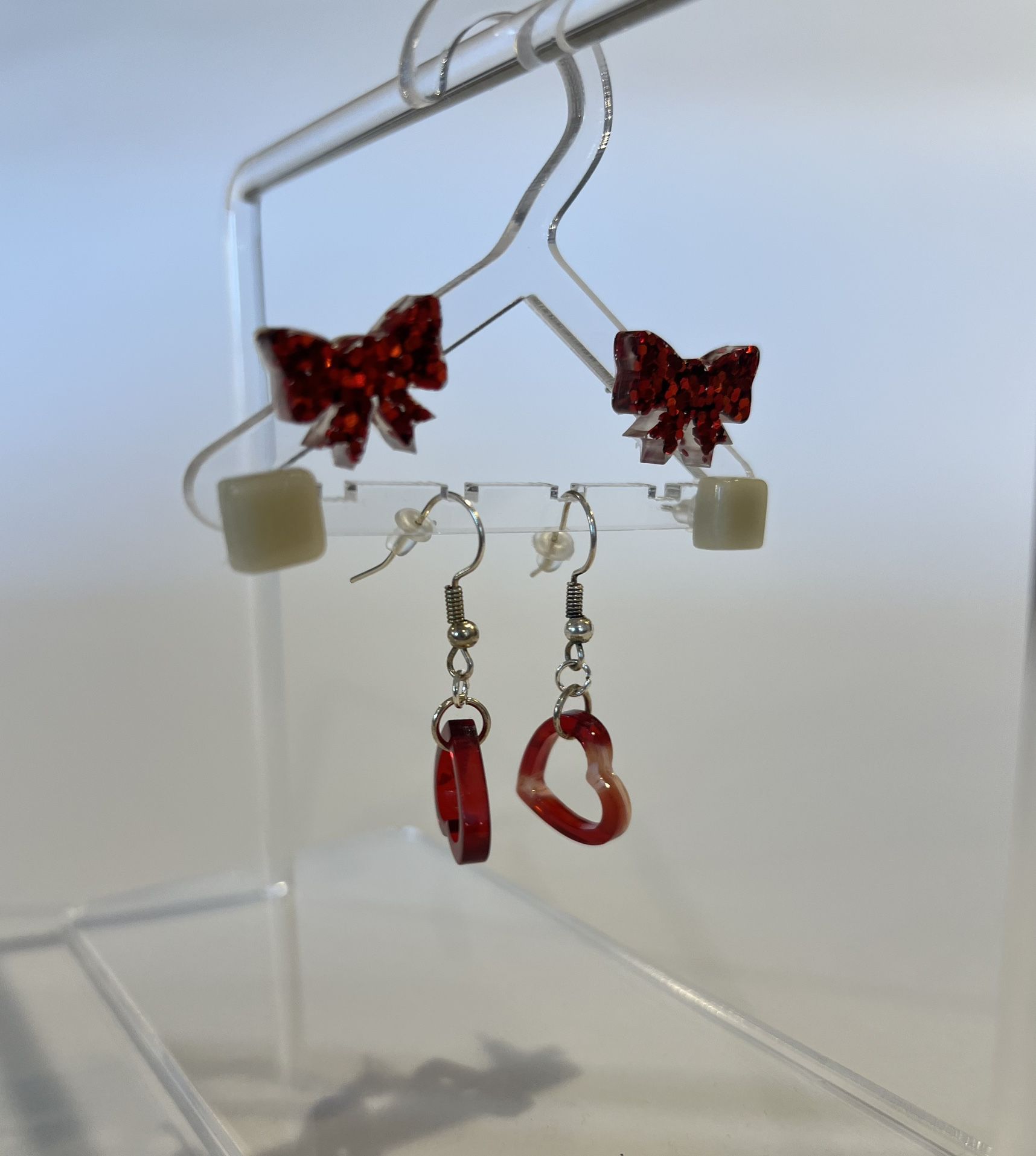 3 Pairs Of Valentine’s Day Themed Handmade Earrings 