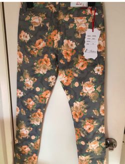 Floral pants different sizes