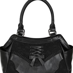 BANNED black Corset Lace Bat Bag 