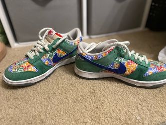 Nike Dunk Low Green Multicolor Sneakers